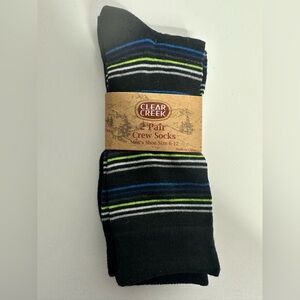 Clear Creek Men’s Crew Socks Size 6-12 2-Pair New